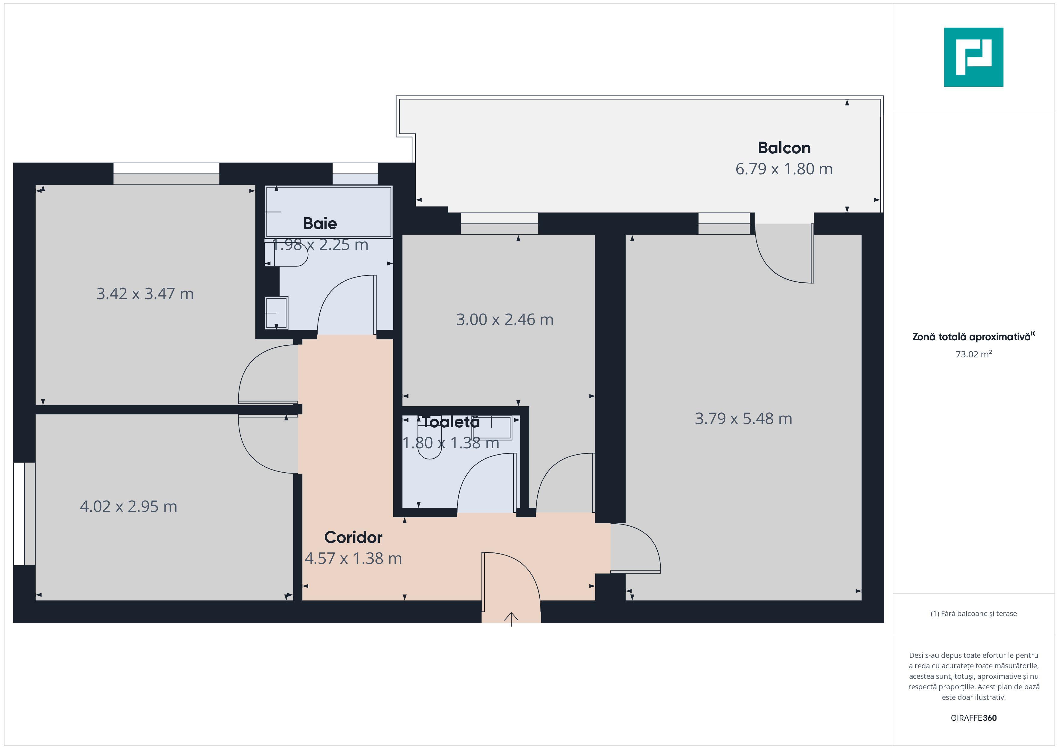 Apartament cu 3 camere în Giroc - 17