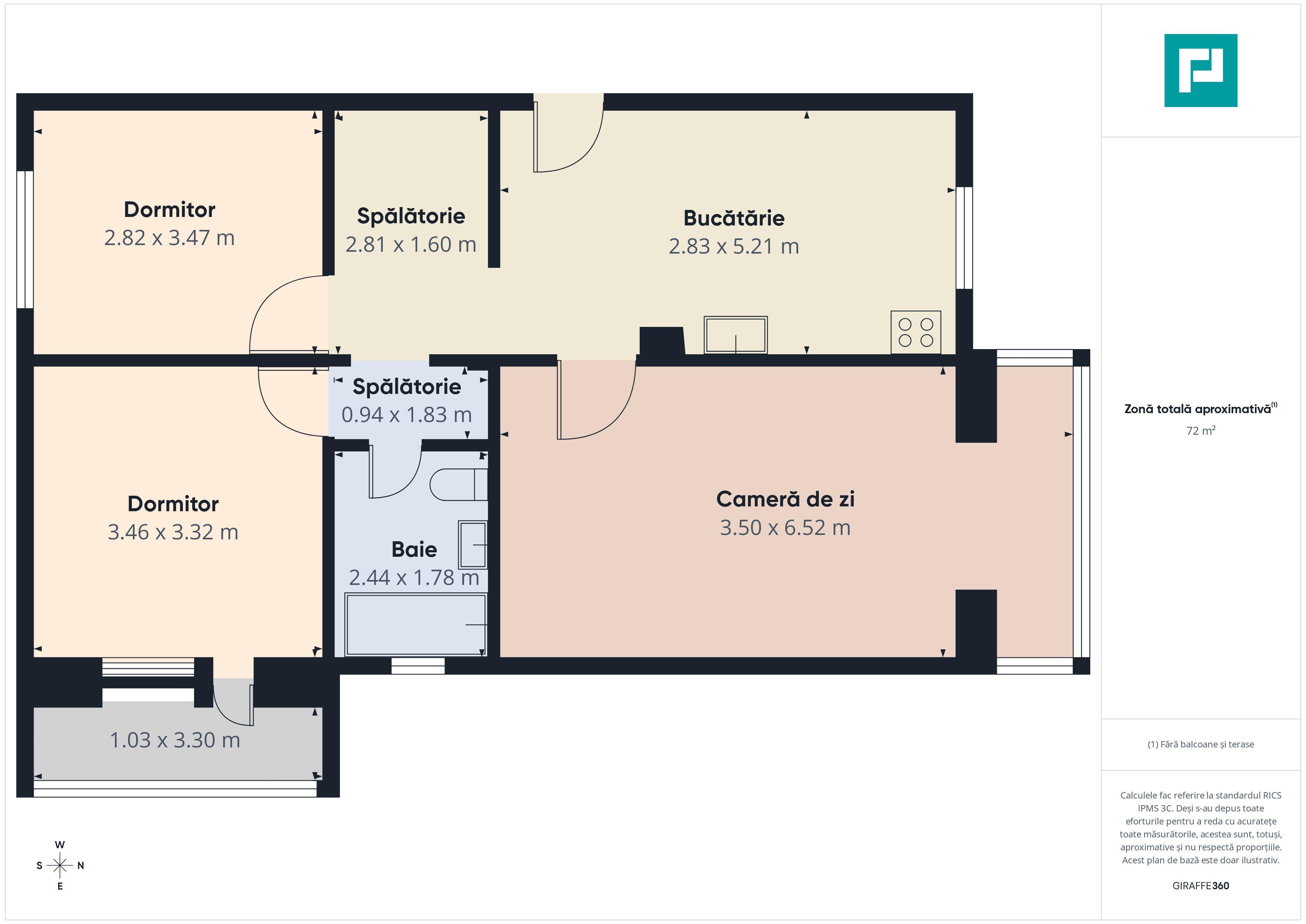 Apartament cu 3 camere în zona Girocului - 16